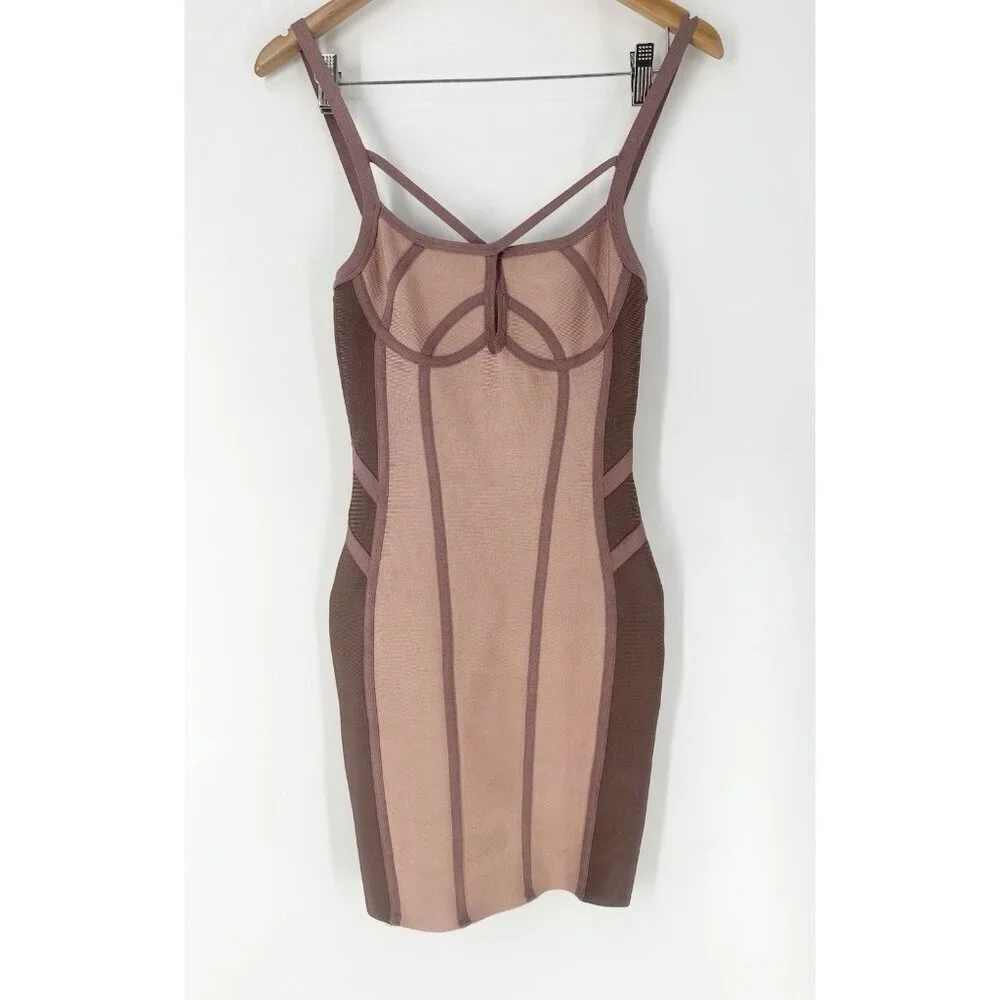 house of cb bandage dress brown House of CB Birthday Bandage Dress in Chocolate Brown Hire- $100 Retail- $342 Size- Small (8) Fit notes- This Dress has stretch, allowing flexibility to comfortably fit one size down. DM to